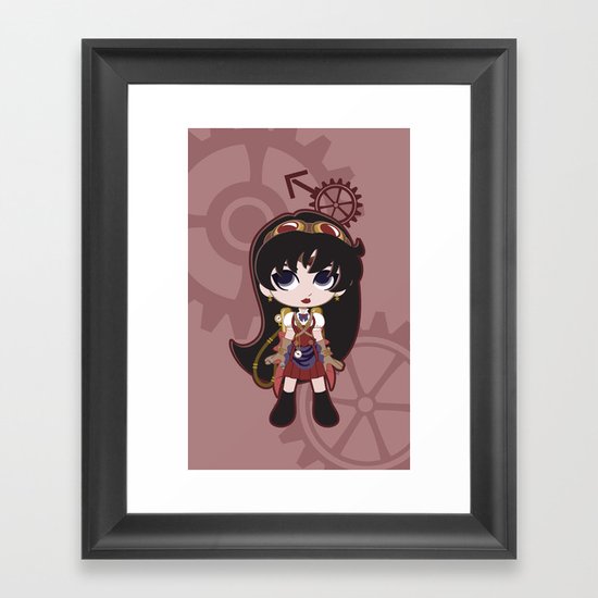 Steampunk Sailor Mars - Sailor Moon Framed Art Print