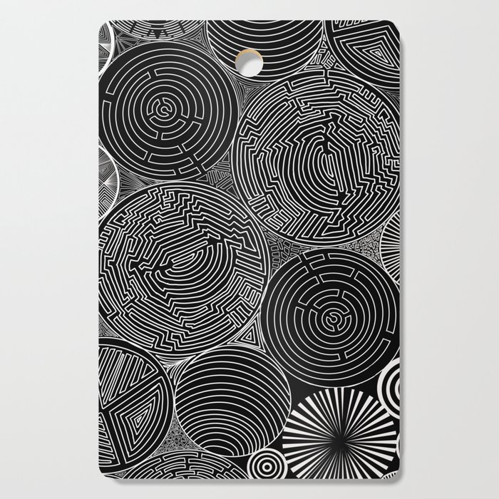 Black and White Circles Cutting Board