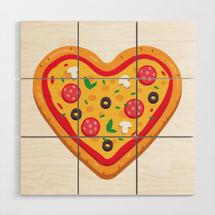 Pizza Love Wood Wall Art