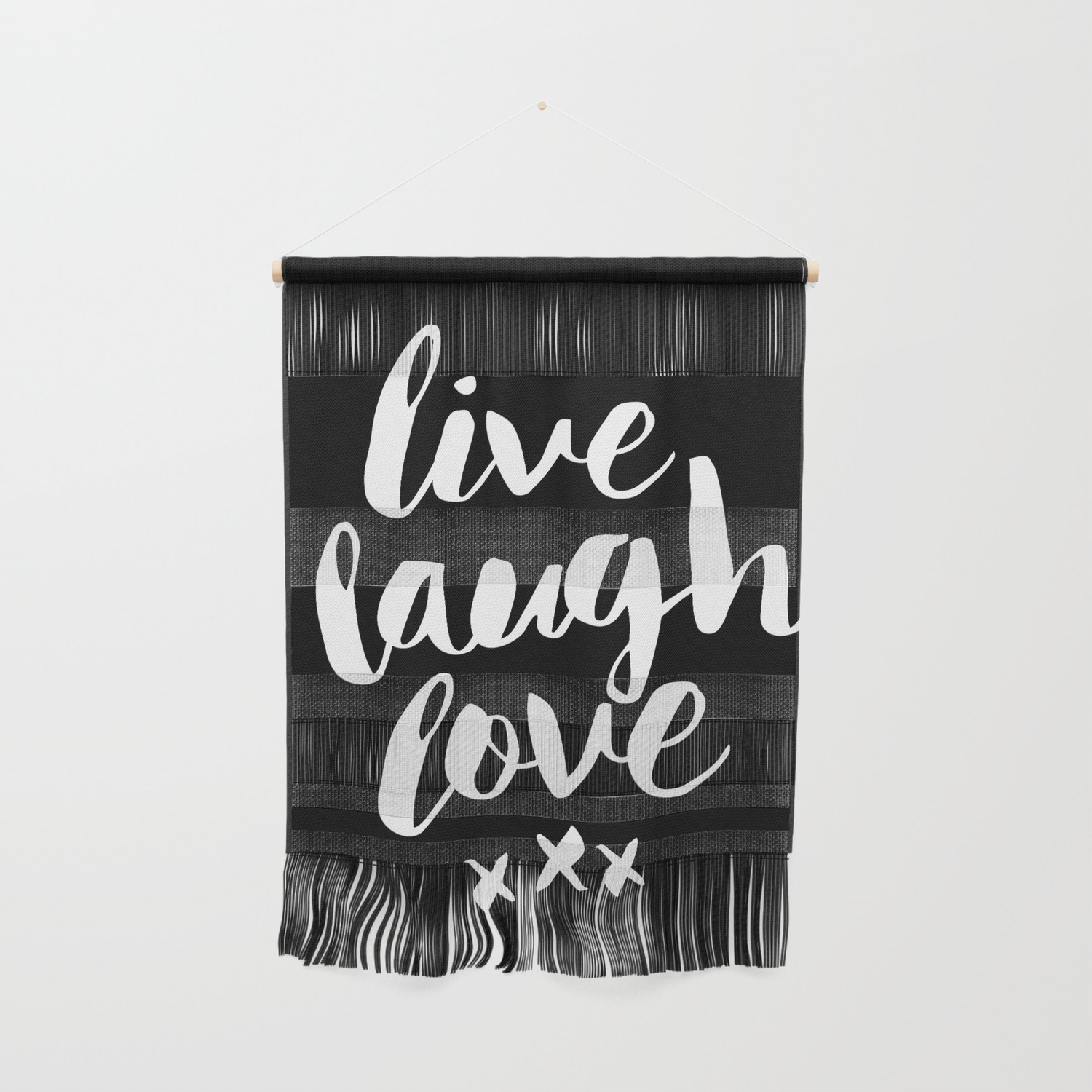 Live Laugh Love Black And White Monochrome Typography Poster Design Home Wall Decor Canvas Wall Hanging By Themotivatedtype Society6 Large wooden wall words live laugh love and eat art sign wall decor. society6