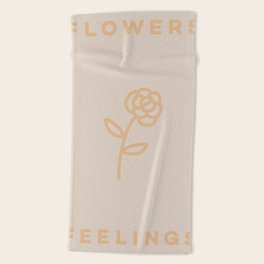 flowers feelings – peach Beach Towel