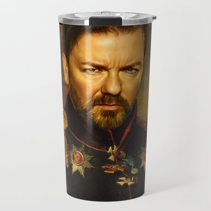 Ricky Gervais - replaceface Travel Mug