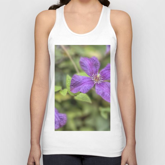 purple Clematis flower Unisex Tank Top