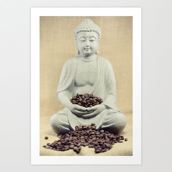 Coffee beans Buddha 3 Art Print