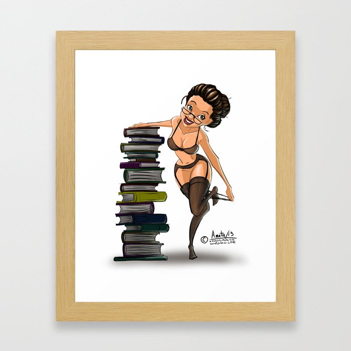 The Sexy Librarian Framed Art Print