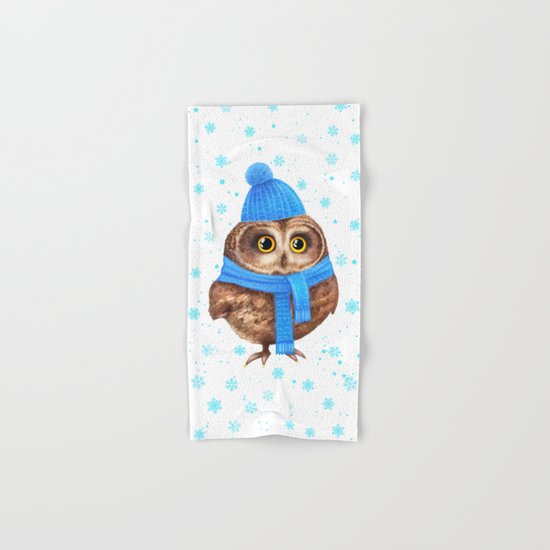 winter Owl Hand & Bath Towel