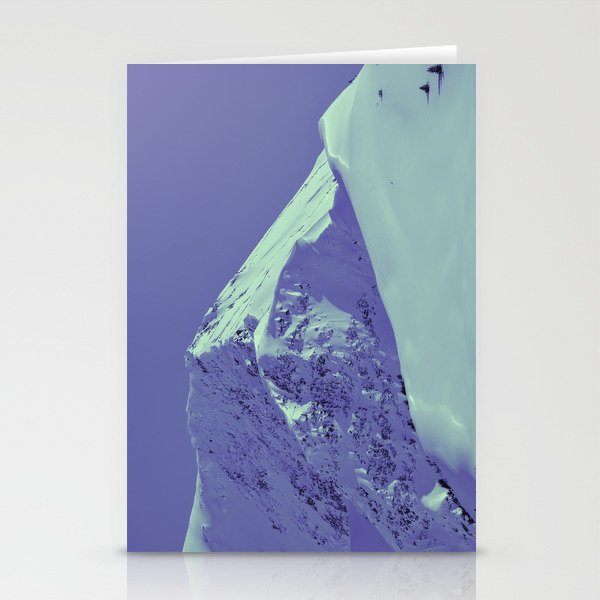Winter Mountains in Very Peri - Turnagain Pass, Alaska Stationery Cards