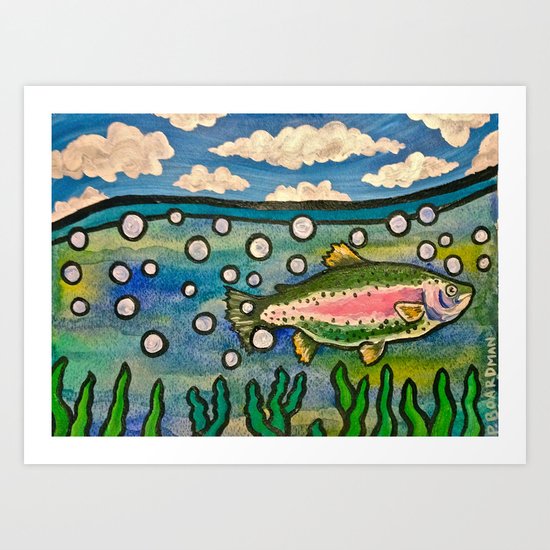 Trout. Art Print