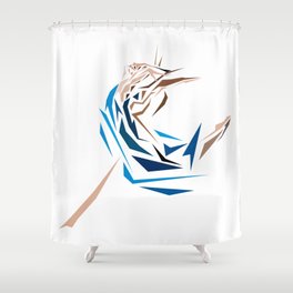 Blue Dancer Shower Curtain