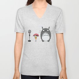 Tim Burton Totoro V Neck T Shirt