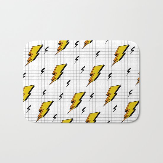 Pop art for streak of lightning Bath Mat