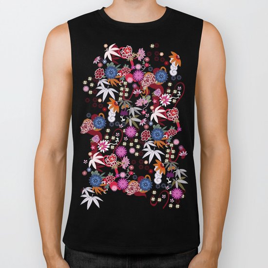 Kimono Black Biker Tank