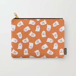 Cute Ghosts - girl ghost pattern, baby ghost, ghosts, orange,  halloween, cute ghost pattern Carry-All Pouch