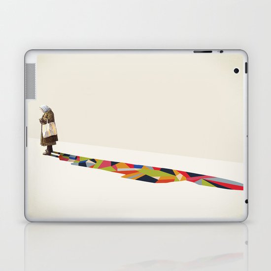 Walking Shadow, Old Lady Laptop & iPad Skin