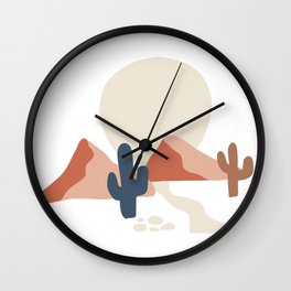 Abstract Desert Art Print 01, Modern Art V2 Wall Clock