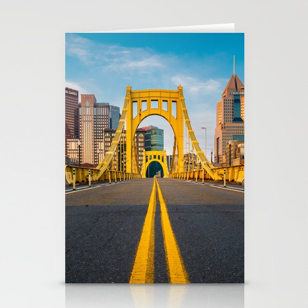 Pittsburgh Steel City Skyline Bridge Pennsylvania Photography Print Stationery Cards