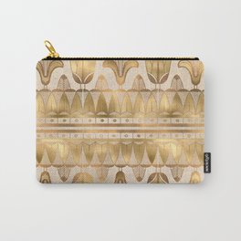 Gold Egyptian Design Pattern Carry-All Pouch