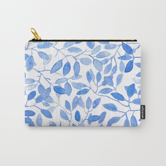 Watercolor Leafs Carry-All Pouch