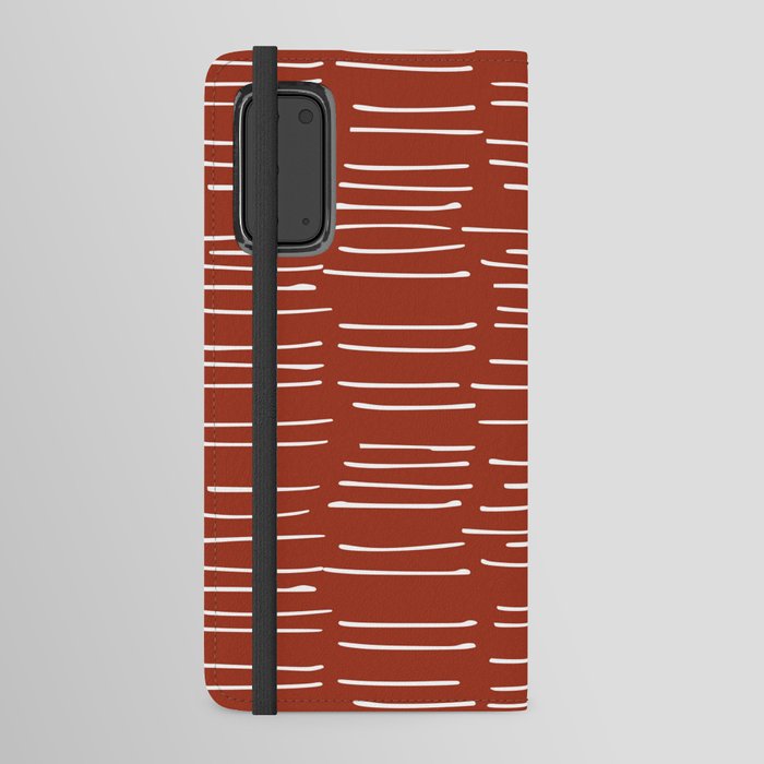Abstract Stripes on Sienna Android Wallet Case
