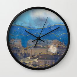 Cities under the Water - Surreal Climate Change Wall Clock