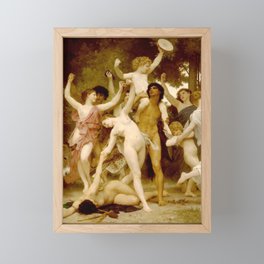 The Feast of Bacchus - William Adolphe Bouguereau Framed Mini Art Print