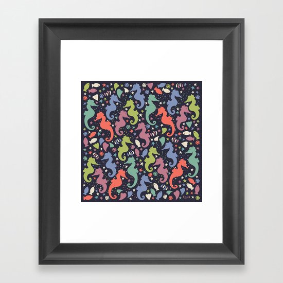 Dancing Seahorses Framed Art Print