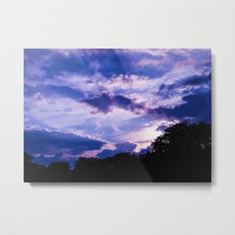 Candy Clouds - Purple and Pink Clouds in England Metal Print | Sunset, Photo, Sky, Bright, Violet, Trees, Clouds, Day, Sunrise, Dawn 