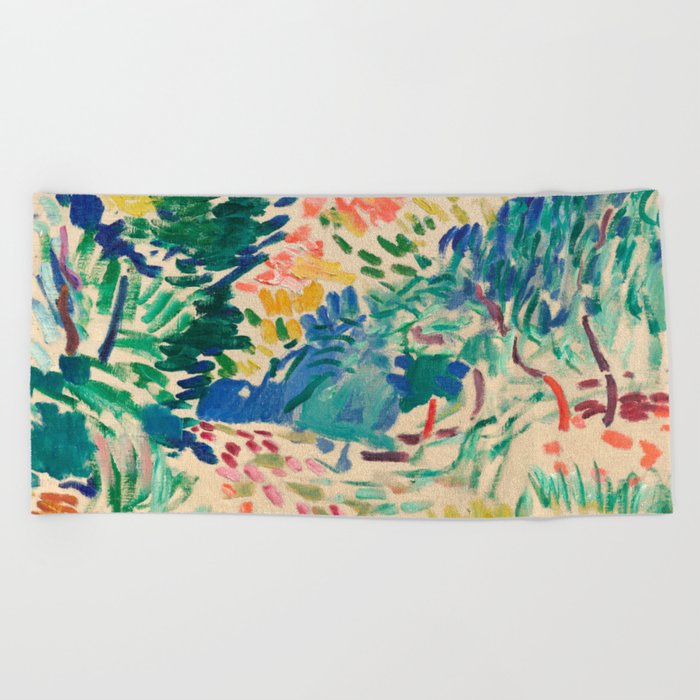 Henri Matisse Landscape at Collioure Beach Towel