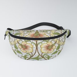 William Morris Narcissus, Daffodil, Calla Lily Textile Floral Print Fanny Pack