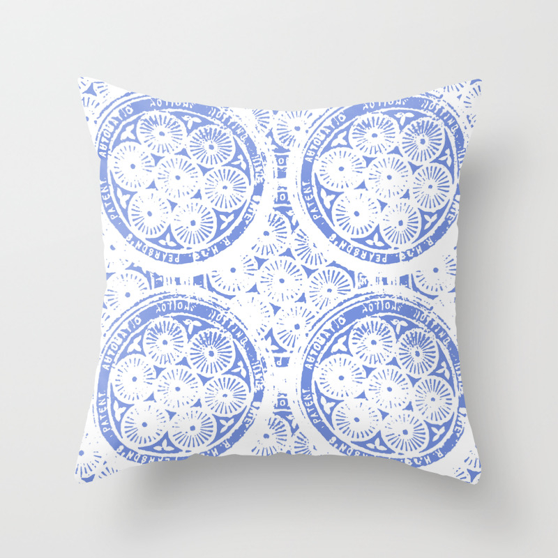 cornflower blue throw pillows
