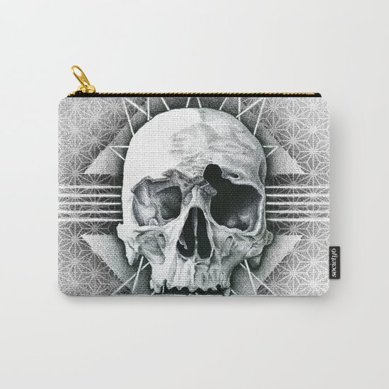 stippling skull Carry-All Pouch