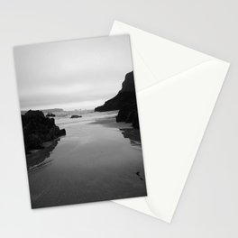 Kynance Cove in Black and White Stationery Cards