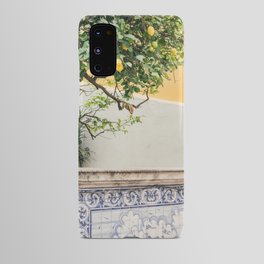 Lemon Tree in Portugal Photography - Blue Portugese Tiles - Fine Art Travel Android Case