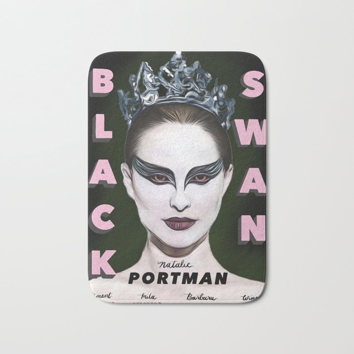 Black Swan Retro Poster Bath Mat