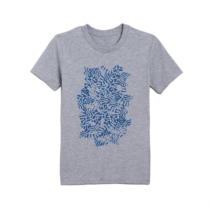 Asymmetrical Block Print Kids T Shirt by Laura Kozdra