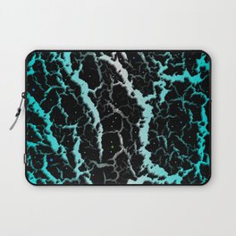 Cracked Space Lava - Cyan/White Laptop Sleeve
