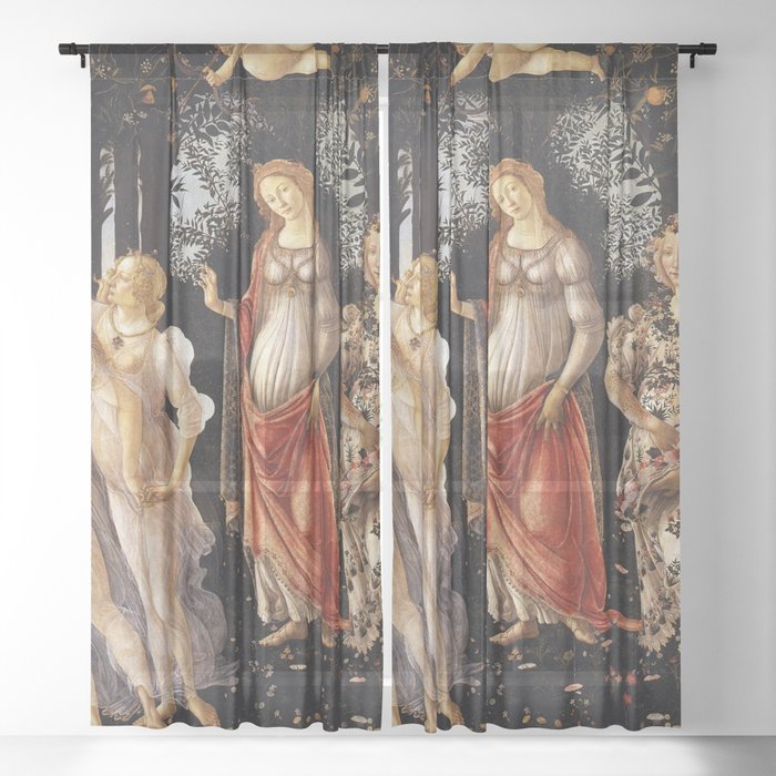 Primavera, Botticelli Sheer Curtain
