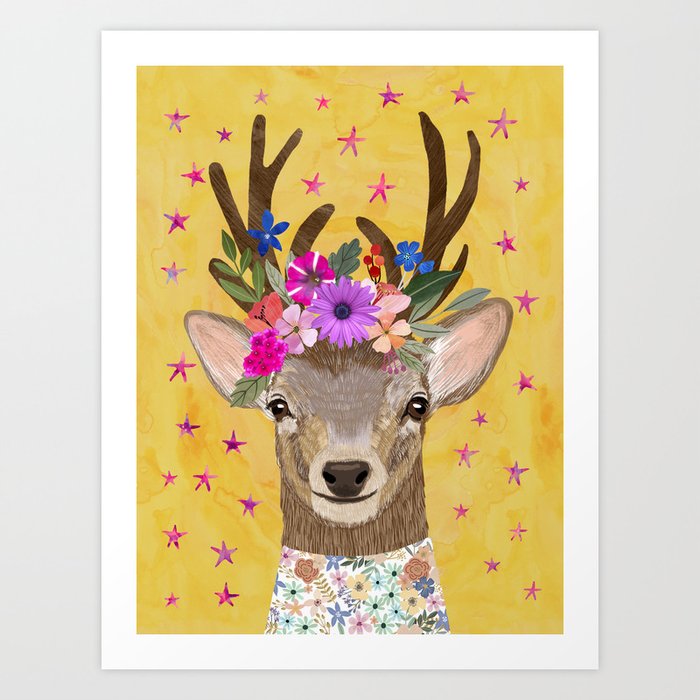 Magical Deer Art Print