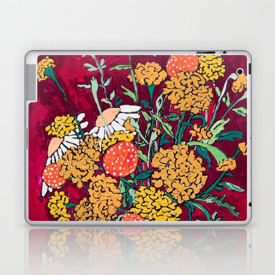 Marigold Daisy And Wildflower Bouquet Fall Floral Still Life