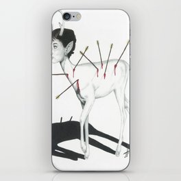 Audrey Hepburn Deer iPhone Skin