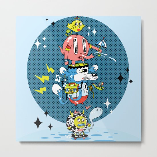 Skate Squad Metal Print