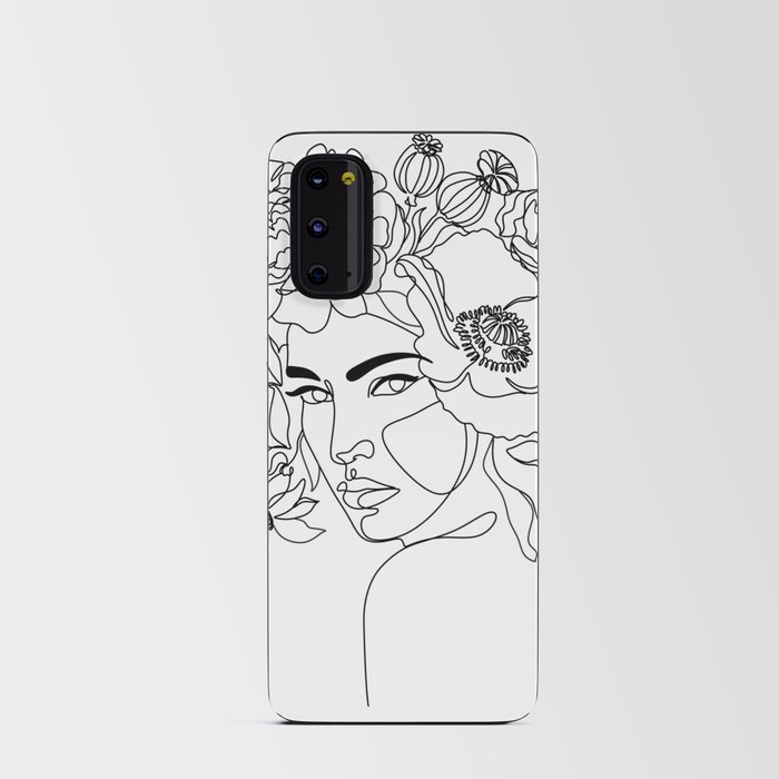Flower Head Line Android Card Case