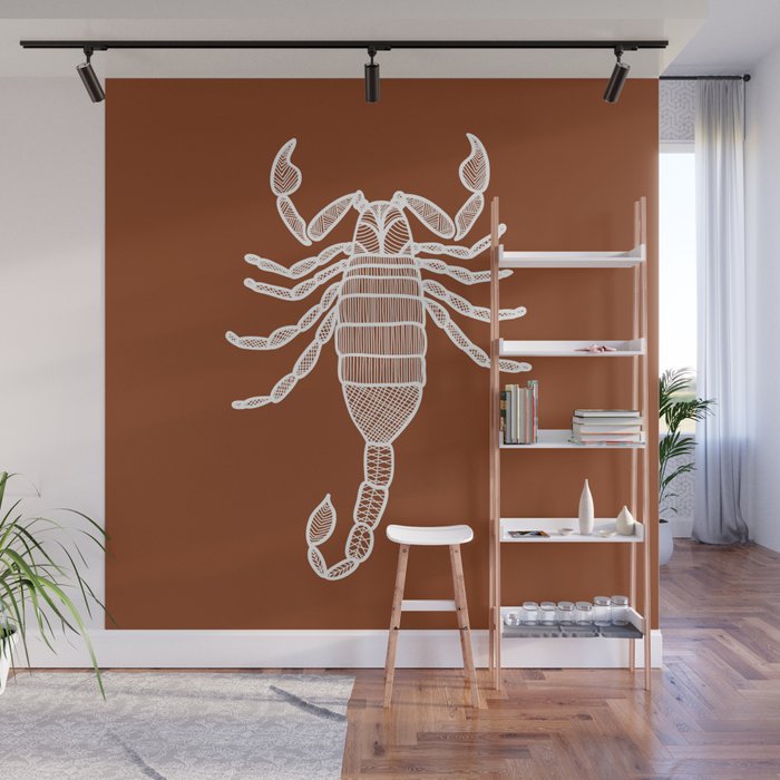 Terracotta Scorpion Wall Mural