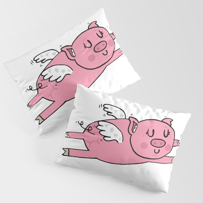 Flying pig Pillow Sham