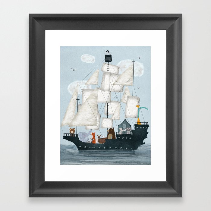 a nautical adventure Framed Art Print