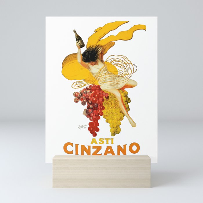 Vintage Asti Cinzano Poster by Leonetto Cappiello Beverage Champagne Drink Artwork for Prints Poster Mini Art Print