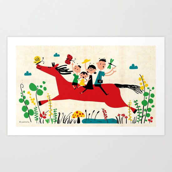 happy horse Art Print