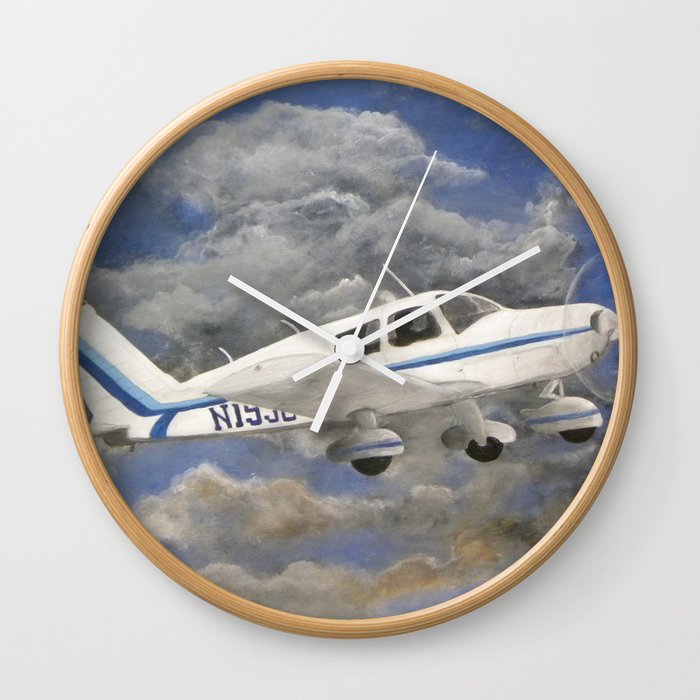 Soaring, Piper Cherokee Airplane Wall Clock