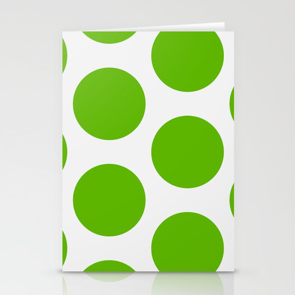 Green Polka Dots Stationery Cards