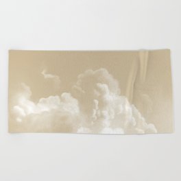 Cloud formation (beige) Beach Towel